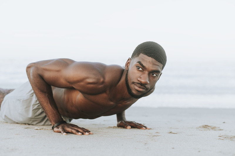 confidence, outdoors, abdominal Muscle, sports Clothing, strength, masculinity, people, muscular, focus - Concept, adult, ocean, training, sea, sportsman