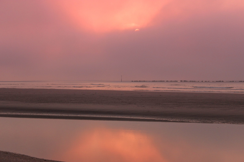 fog, reflection, outdoors, environment, france, dramatic sky, horizon over water, no people, land, sky, tranquility, morning, scenics - nature, sea, landscape