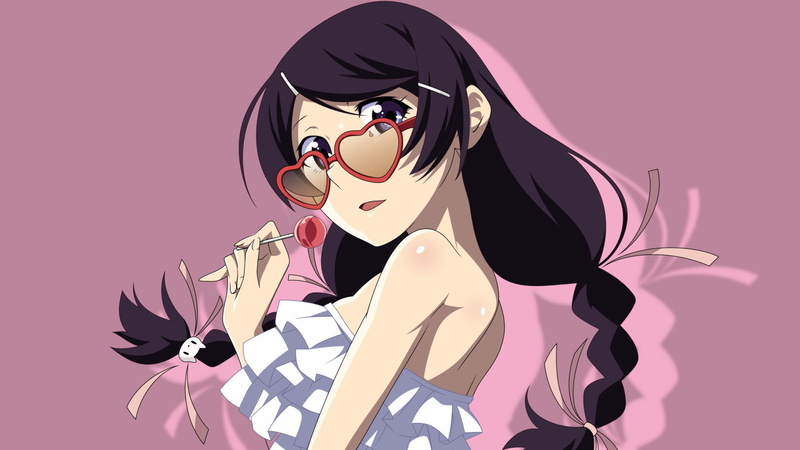 anime girls, anime, 1080P, Monogatari Series, Hanekawa Tsubasa, braids