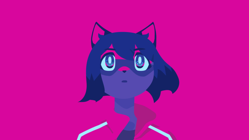 vector, vaporwave, Michiru Kagemori, anime, neon, digital, 4K, Brand New Animal