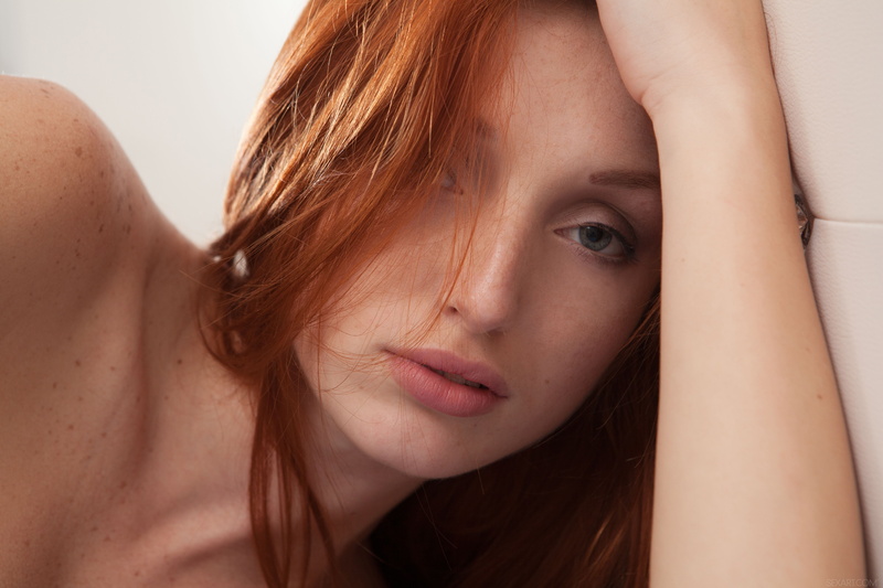 beauty, 5K, beautiful woman, indoors, redhead, s, human face, headshot, human body part, in bed, contemplation, hair, brown hair, model, women, looking at camera