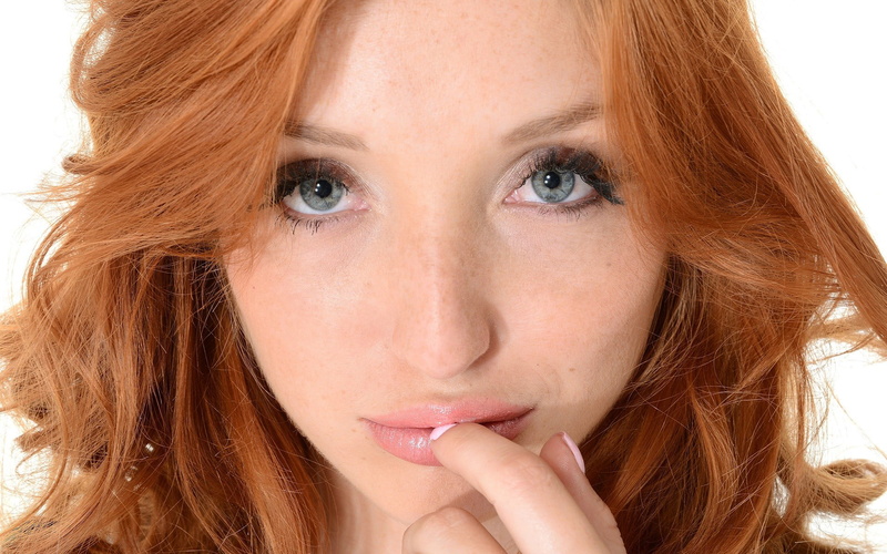 young women, one person, women, make-up, human lips, beauty, redhead, close-up, portrait, human hair, face, Michelle H. Paghie, hair, young adult, headshot
