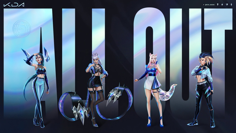 Ahri (League of Legends), League of Legends, KaiSa, 4K, KaiSa(League of Legends), fox ears, crystal, Evelynn (League of Legends), Ahri, Akali(League of Legends)