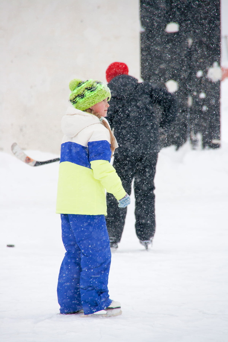 real people, outdoors, hobby, skate, innocence, hockey, kid, cold, icehockey, sport, clothing, activity, hat, winter, little, warm clothing, skater, childhood
