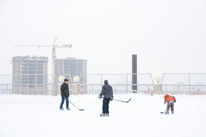hobby, leisure, snow, kid, icy, fun, active, winter, activity, winter sport, group of people, nature, building exterior, day, boy, training, ice-skating