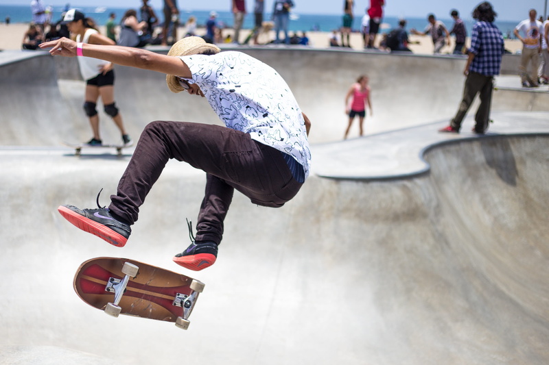 lifestyle, mid-air, outdoor, active, day, people, focus on foreground, urban, sport, motion, skateboard park, incidental people, skateboarding, skater