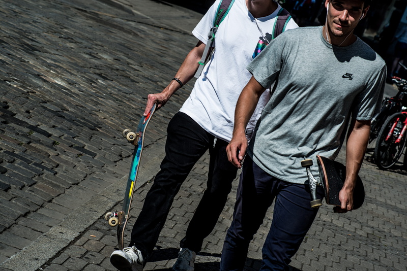 kids, urban style, togetherness, cool, men, fashion, lifestyle, leisure activity, guys, walking, skater, lifestyles, rear view, holding, boys, urban, people