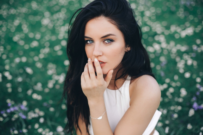 women, 1080P, model, Aurela Skandaj, face, portrait