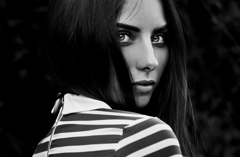 hairstyle, beauty, close-up, looking at camera, striped, real people, headshot, human face, adult, human hair, young adult, beautiful woman, Natalya, looking
