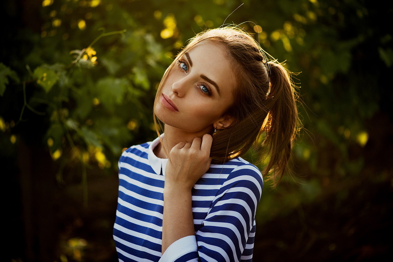 Ann Nevreva, women outdoors, face, Natalya, women, 1080P, depth of field, portrait