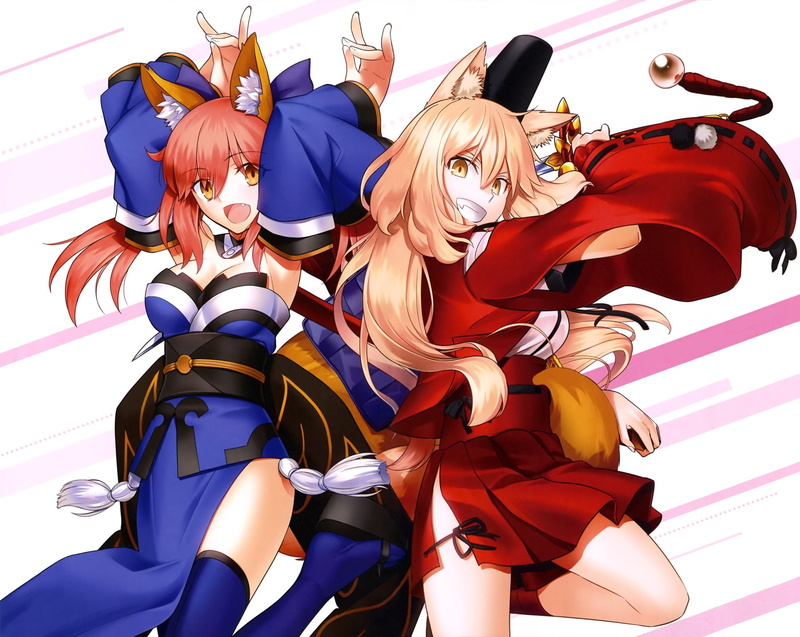 leisure activity, Suzuka Gozen, clothing, females, crowd, standing, Fate Series, women, 1080P, Tamamo no Mae, men, costume, sport, people, multi colored