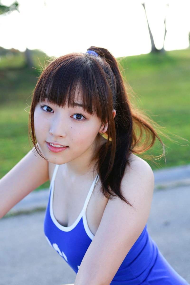 beautiful woman, portrait, women, Mizuki Fukumura, clothing, spaghetti straps, hairstyle, looking at viewer, young adult, brown eyes, hair, bangs, human body part