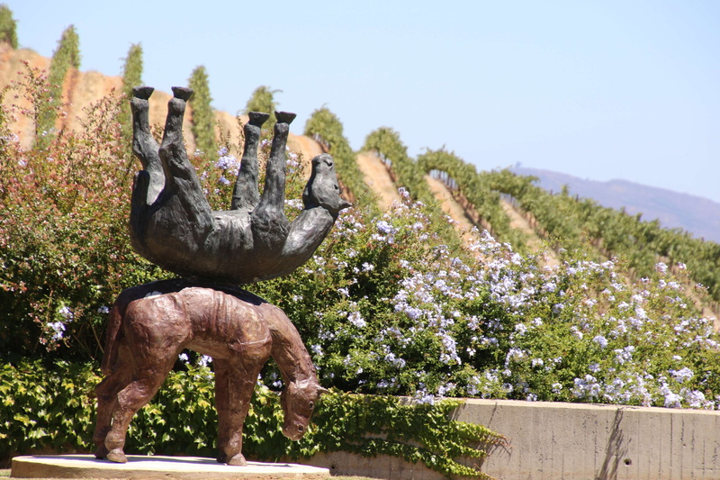 together, winelands, tree, on top, statue, representation, 4K, growth, animal themes, piggy back, flower, outdoors, carry, animal representation, beauty in nature