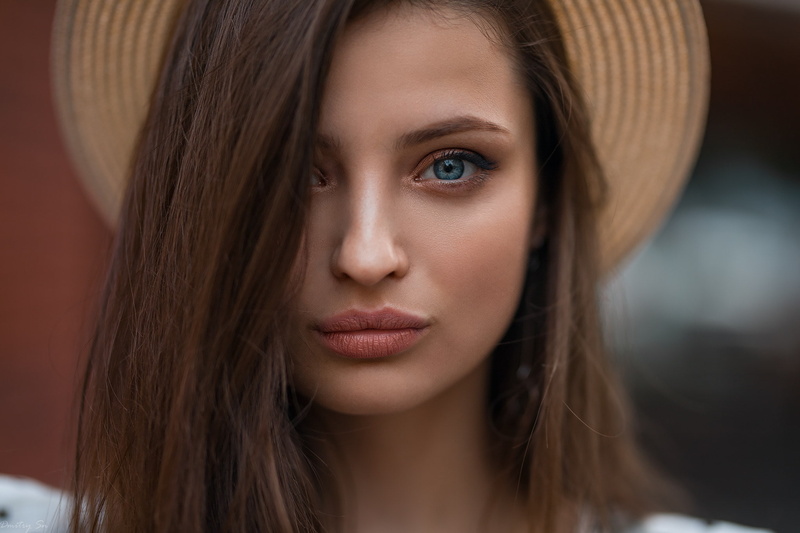 human lips, portrait, blue eyes, 1080P, Dmitry Shulgin, one person, human body part, human face, human hair, close-up, Veronika Avdeeva, beautiful people