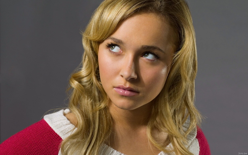 sweater, contemplation, adult, looking up, sweater dress, Hayden Panettiere, eyes, black background, hairstyle, red, portrait, headshot, green eyes, young women