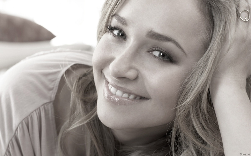 young women, beauty, blonde, hair, contemplation, human face, female, real people, one person, women, leisure activity, Hayden Panettiere, headshot, monochrome
