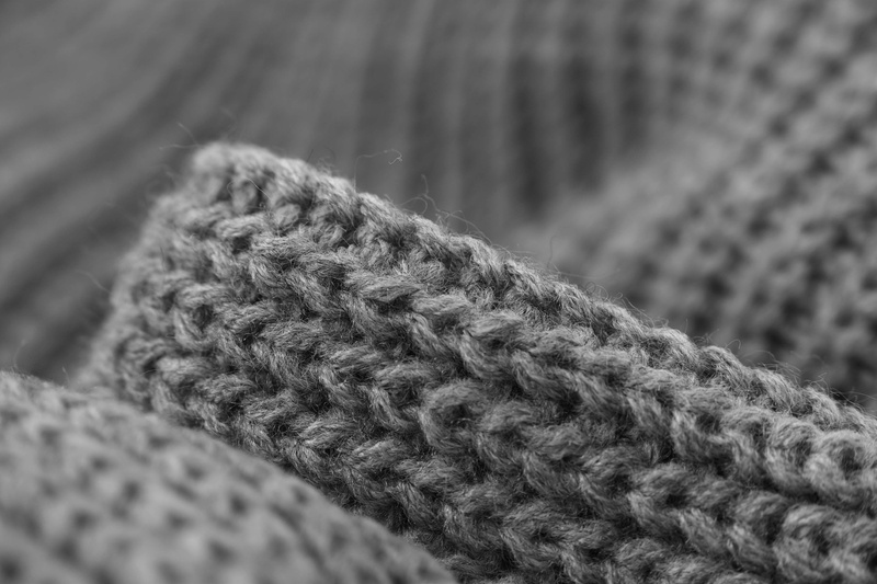 textured, wool, cardigan sweater, macro, softness, close-up, close up, color, design, gray, indoors, focus on foreground, warm clothing, scarf, backgrounds