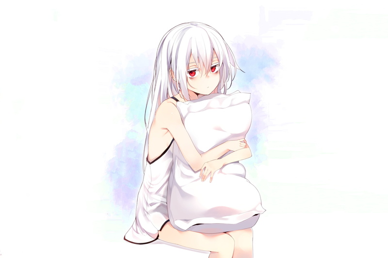 beautiful woman, anime girls, sleeveless, blond hair, young women, white hair, bangs, real people, lifestyles, white eyelashes, white eyebrows, 1080P