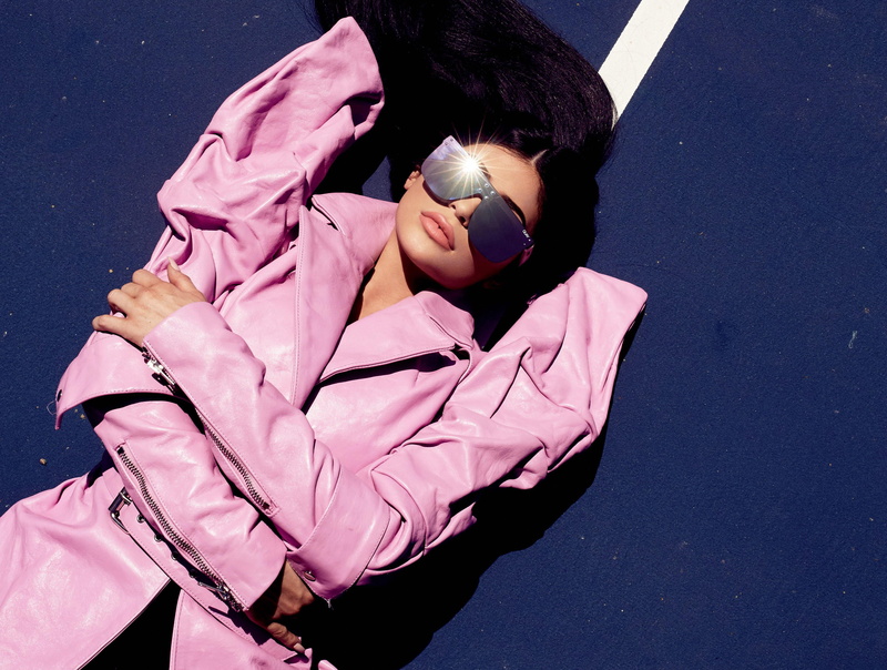 HD, pink, Kylie Jenner, leather, 4K, women, coat, 2K, s