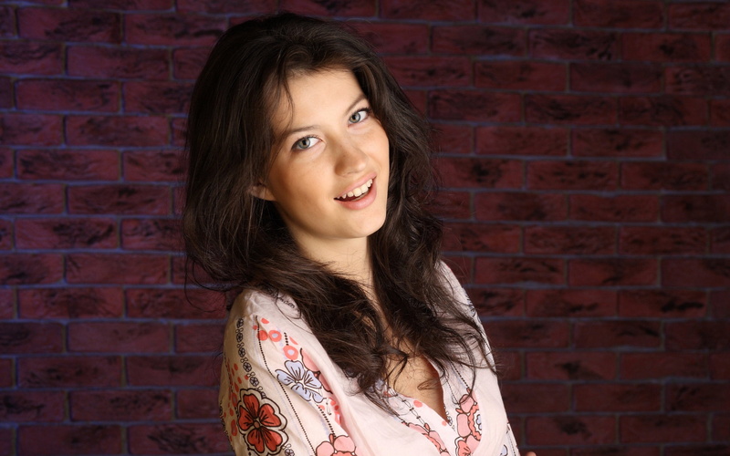 met art, brick wall, brown hair, 2K, adult, beauty, headshot, magazine, hair, wall - building feature, faces, one person, smiling, front view, standing