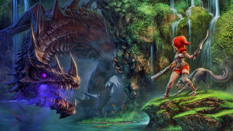 digital composite, arts culture and entertainment, day, art and craft, Little Red Riding Hood, enjoyment, nature, women, young women, leisure activity
