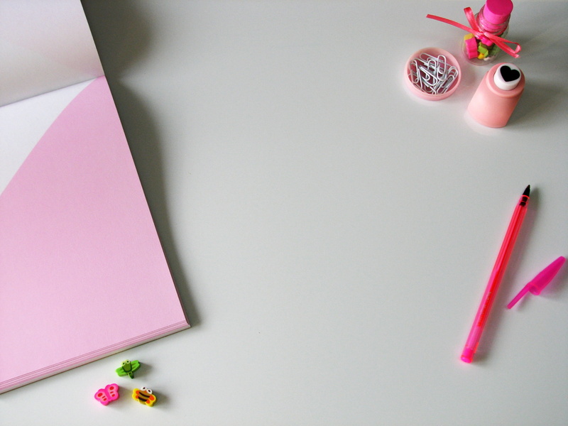 art and craft, pen, close-up, indoors, copy space, table, paper, blogging, studio shot, 2K, pencil, no people, home office, white, pink, office, office supplies
