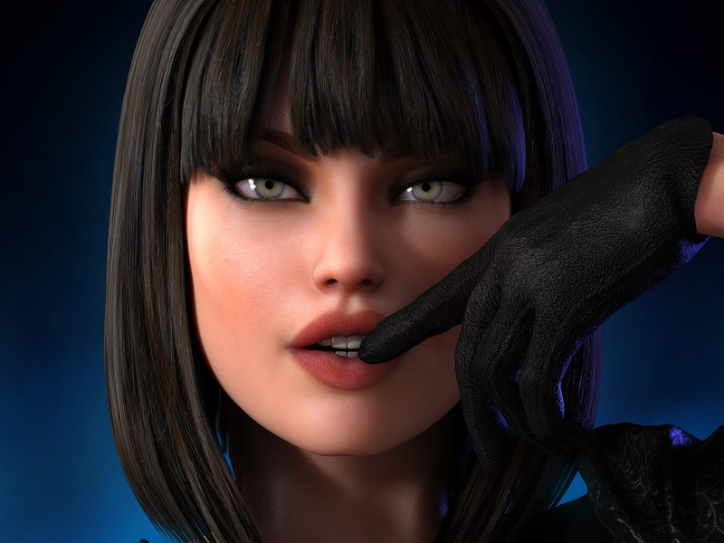 adult, face, looking at camera, fashion, beautiful people, girl, women, hairstyle, indoors, make-up, beautiful woman, illustration, gloves, close-up, young women