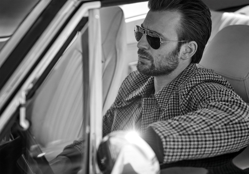 Black and White, Actors, American, Chris Evans, 1080P, Sunglasses, Actor