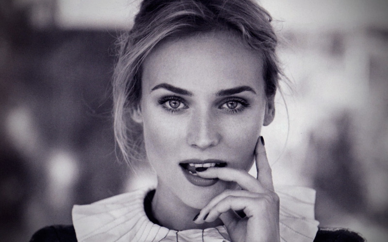 face, Diane Kruger, 1080P, women, sepia, blonde