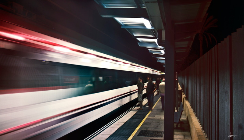 people, 500px, blurred, train, long exposure, train station, Manu Cabañero Sánchez, 1080P, motion blur
