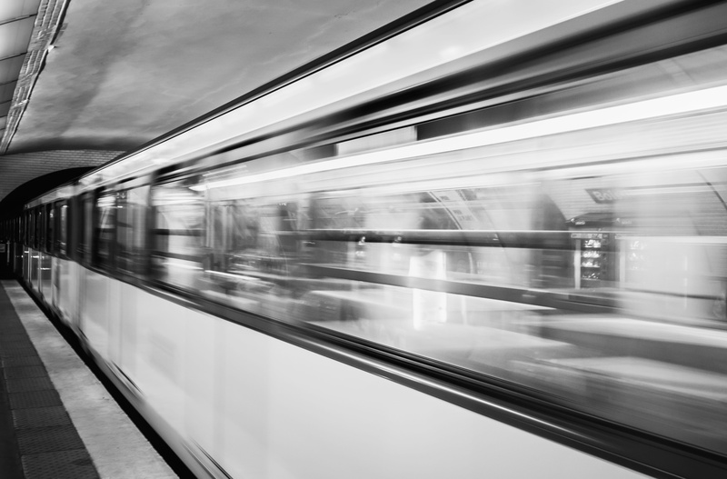 long exposure, train, passenger train, train - vehicle, land vehicle, blurred motion, transportation, ratp, motion, public transportation, subway, street