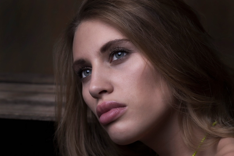 body part, young adult, human face, adult, headshot, studio shot, make-up, hair, Katia Martin, black background, beautiful woman, 1080P, women, young women