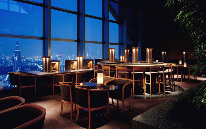 table, padded, absence, desk, business, decor, night, interior, inside Of, illuminated, restaurant, brown, view, office, tables, armchairs, chair, built structure