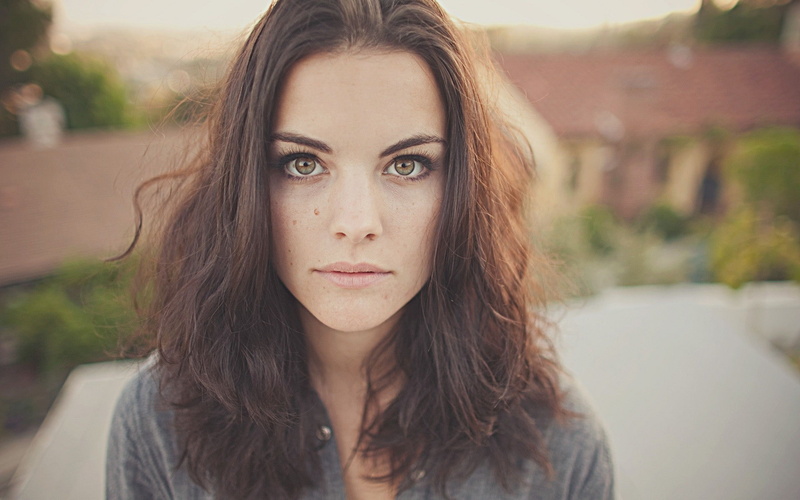 portrait, women, hazel eyes, front view, one person, hairstyle, 1080P, beauty, young adult, looking at camera, body part, contemplation, Jaimie Alexander