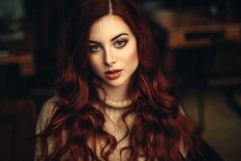 adult, 1080P, women, beauty, portrait, close-up, young adult, beautiful people, curly hair, headshot, hazel eyes, front view, fashion, long hair, face