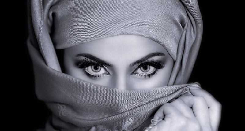 Muslim, monochrome, 1080P, women