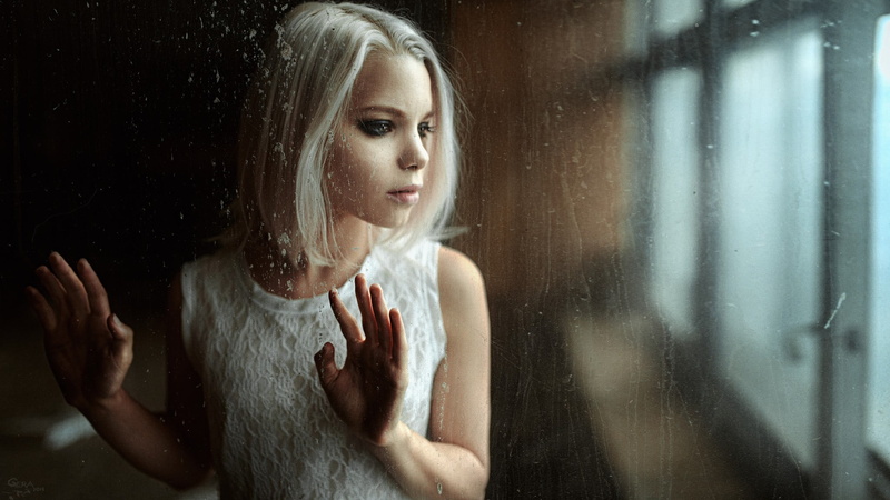 dress, long hair, young adult, beautiful woman, depression - sadness, emotion, hairstyle, headshot, young women, Masha Sidorova, beautiful people, hair
