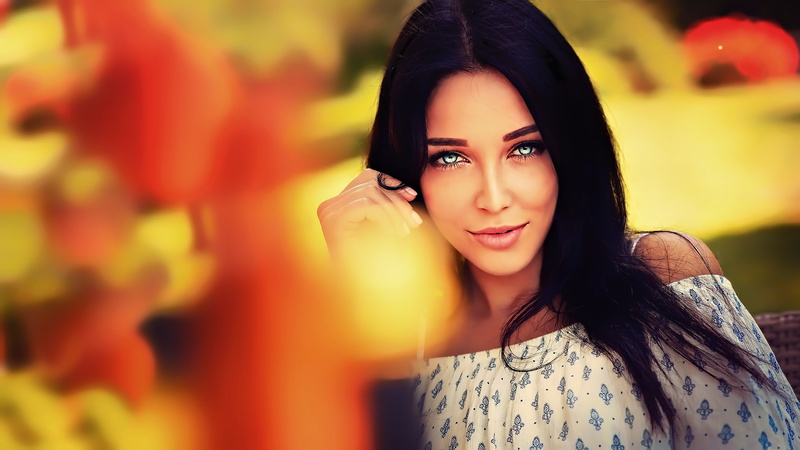 fashion, young adult, women, looking at camera, brunette, face, one person, hairstyle, lifestyles, Angelina Petrova, front view, model, beauty, young women