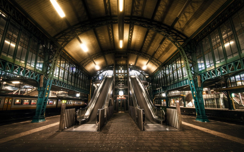 architecture, rail transportation, direction, transportation, mode of transportation, indoors, built structure, no people, subway, public transportation