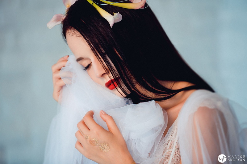 hair, Angelina Petrova, portrait, Marine Akopyan, beauty, girl, brunette, Marica, face, Angelina, photographer, model, 1080P, makeup