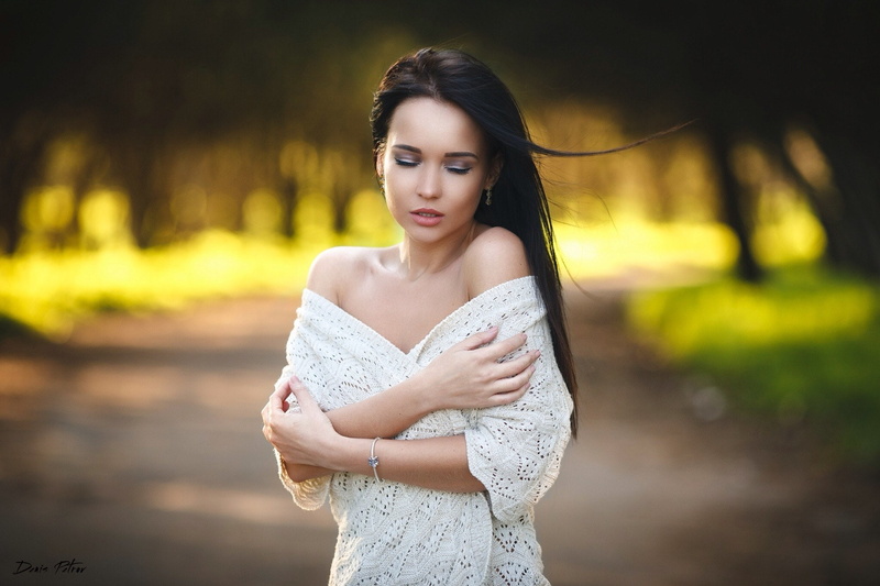Angelina, sweater, photo, Denis Petrov, girl, white, Marica, model, 1080P, beauty, brunette