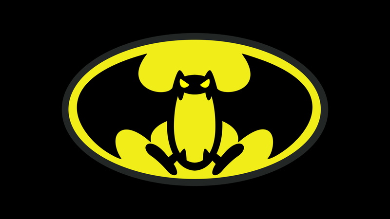 studio shot, close-up, Golbat, black color, vector, animal themes, yellow, 4K, Batman, Pokémon, logo, circle, cut out, indoors, animal wildlife, representation