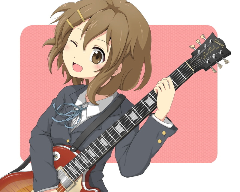 smile, cartoon, flirting, guitar, musician, teenager, girl, paul, rock music, performance, musical equipment, string instrument, men, musical instrument