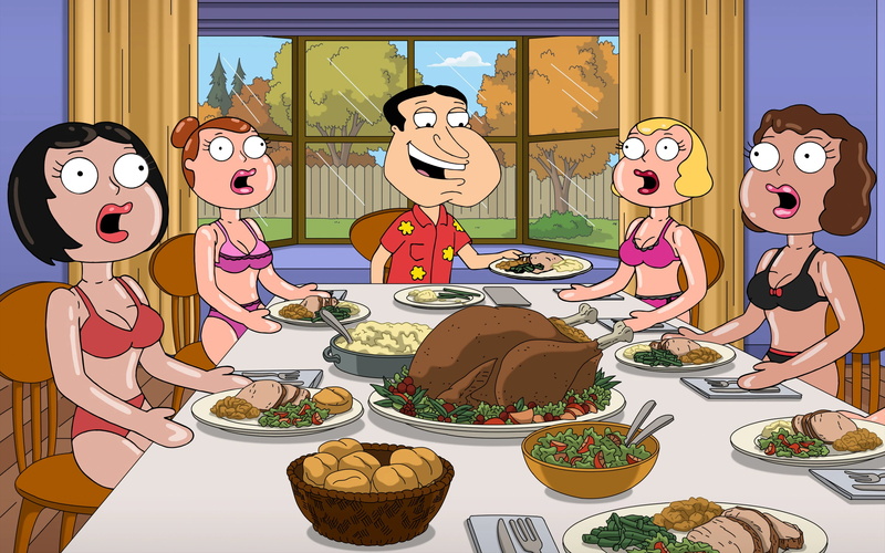 tv series, holiday, Glenn Quagmire, Family Guy, 2K, Thanksgiving