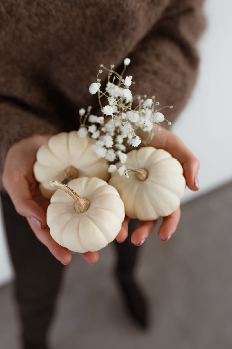 flowering plant, autumn, pumpkin, real people, vegetable, freshness, human hand, finger, vulnerability, hands cupped, close-up, mini, fall, child, focus on foreground