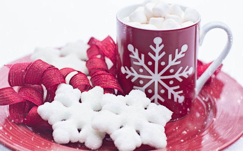 indoors, Snow, Tasty, Chocolate, Christmas, still life, Plate, drink, white, celebration, Winter, print, sweet food, cold temperature, redmug, food and drink