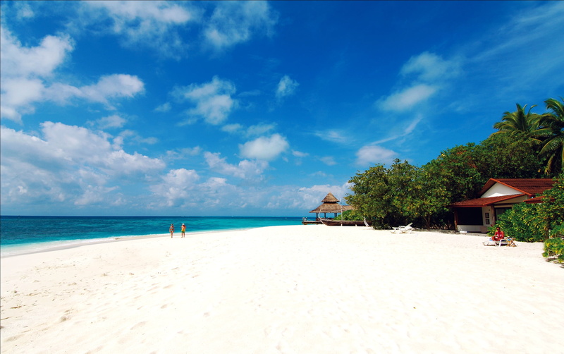 tranquil scene, land, 1080P, sky, natrue, diamonds, thudufushi, water, sea, scenics - nature, trees, sunlight, cloud - sky, green, no people, ocean, beauty in nature