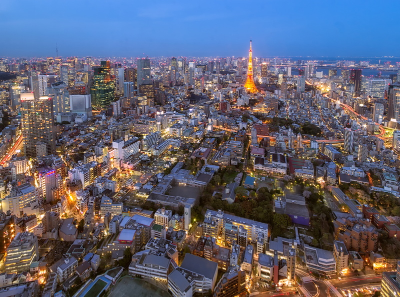 Cityscape, architecture, building, buildings, building exterior, built structure, high angle view, crowd, Lights, Japan, sky, skyscraper, mori, tokyoto