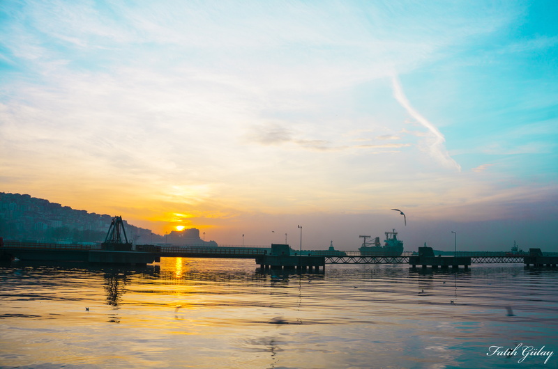 sunset, pier, outdoors, beauty in nature, silhouette, reflection, nautical vessel, waterfront, nature, Portland, orange color, no people, mode of transportation