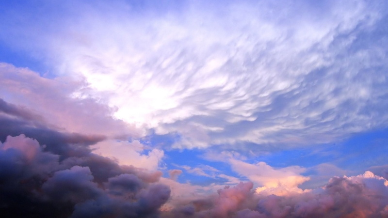 atmosphere, meteorology, tranquility, beauty in nature, cloudscape, sky, cloud - sky, environment, clouds, dramatic sky, 1080P, sunset, overcast, white